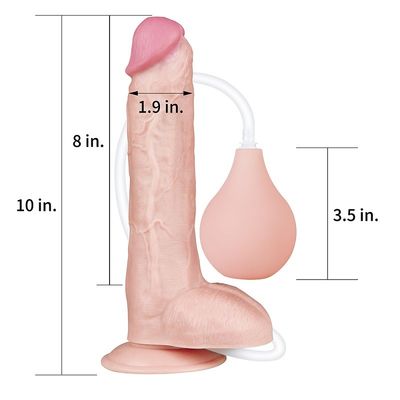 10 inch Dilldo đồ chơi tình dục Dương vật hai lớp silicone dương vật thực tế