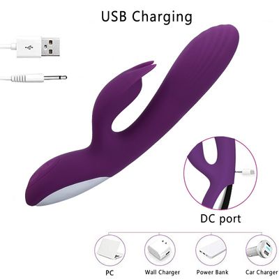 Sạc USB 22,5cm Đồ chơi tình dục Máy rung Silicone khỏe mạnh 10 tốc độ