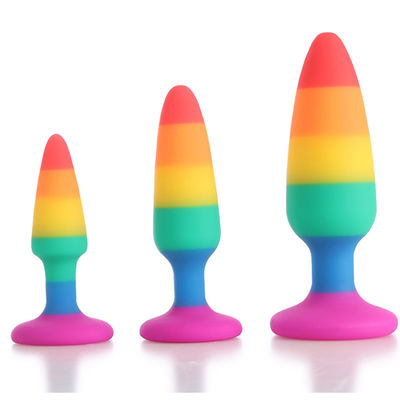 Rainbow Dildo Dương vật Đồ chơi tình dục Butt Plug Kích thích Điểm G ROHS Đã được phê duyệt