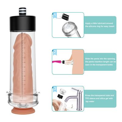 Dương vật phóng to điện tử Đồ chơi tình dục cho nam giới Màn hình LCD USB có thể sạc lại 15cm