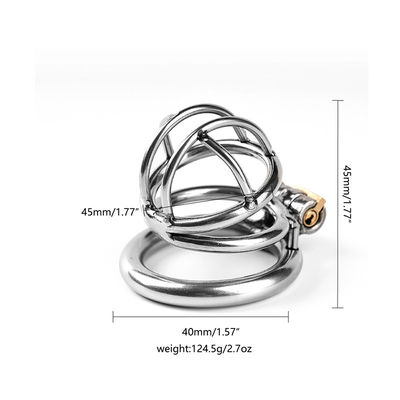 Thép không gỉ Đồ chơi tình dục nam giới Con gà trống Lồng trinh tiết Nam Thiết bị trinh tiết 50mm