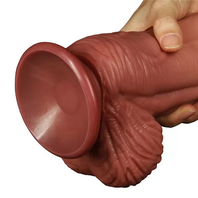 Dương vật bằng cao su mềm thực tế 24,5cm Máy thủ dâm dành cho nữ không thấm nước