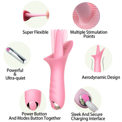 Kích thích gấp đôi Đồ chơi tình dục mật ong 5.9 inch Sucker Lưỡi 10 tần số