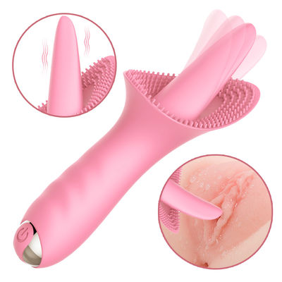 Kích thích gấp đôi Đồ chơi tình dục mật ong 5.9 inch Sucker Lưỡi 10 tần số