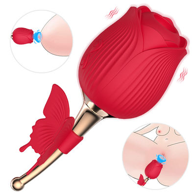 Mút Hoa hồng Bướm không dây Rung Đồ chơi tình dục Không độc hại IPX7 Không thấm nước