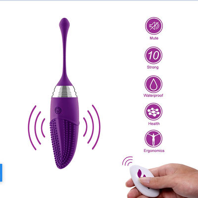 Máy rung trứng silicone điều khiển từ xa 10 tần số 100mm IPX7 chống thấm nước