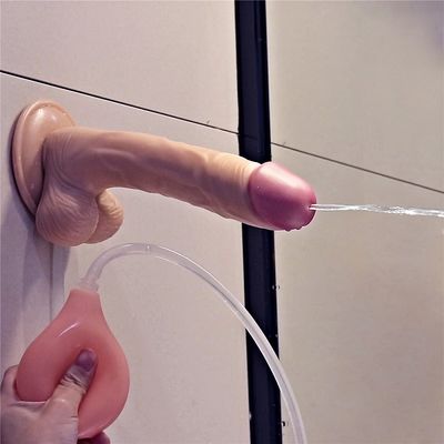 Cốc hút 9in Dương vật giả Đồ chơi tình dục Squirting Dương vật xuất tinh với trứng