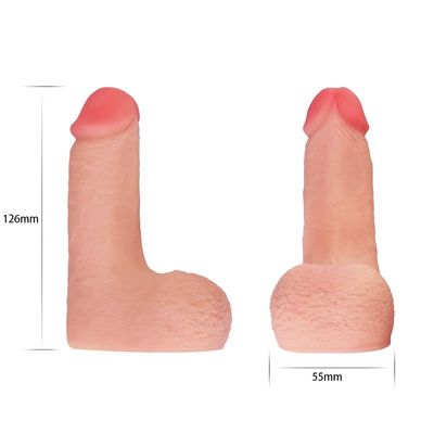 5 inch 126mm Limpy dương vật giả mềm Đồ chơi tình dục Thực tế phình to cho đồng tính nữ