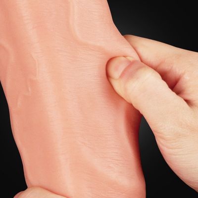 12 inch hai lớp silicone Realistic Cock dây đeo chống thấm nước trên dilldo