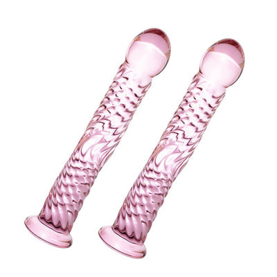 Đồ chơi tình dục bằng thủy tinh pha lê khổng lồ 17cm Dương vật giả không có mùi được CE phê duyệt
