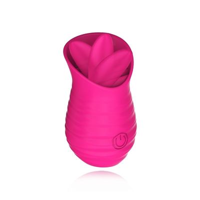 Sạc USB Hoa hồng Đỏ Máy rung Đồ chơi tình dục Trứng điện Liếm mát Máy mát xa 7000RPM
