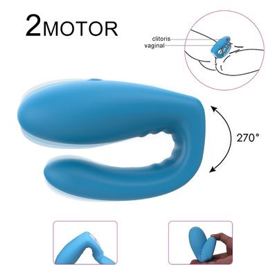 2 Động cơ Máy rung Loại U Đồ chơi tình dục Silicone ABS Điều khiển từ xa không dây ODM