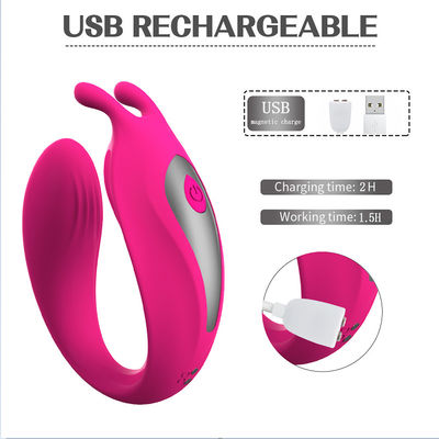 9 Tần số Cặp đôi hình chữ U Máy rung 18,7cm C Loại G Máy mát xa điểm