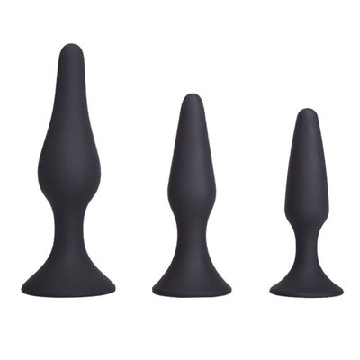 Hạt cốc hút màu đen Đồ chơi tình dục qua đường hậu môn Cắm 12,5cm cho người mới bắt đầu
