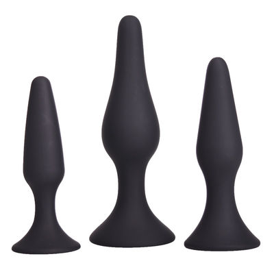 Hạt cốc hút màu đen Đồ chơi tình dục qua đường hậu môn Cắm 12,5cm cho người mới bắt đầu