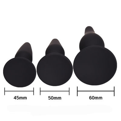 Hạt cốc hút màu đen Đồ chơi tình dục qua đường hậu môn Cắm 12,5cm cho người mới bắt đầu