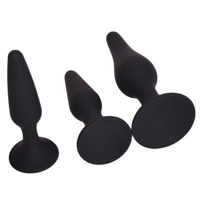 Hạt cốc hút màu đen Đồ chơi tình dục qua đường hậu môn Cắm 12,5cm cho người mới bắt đầu