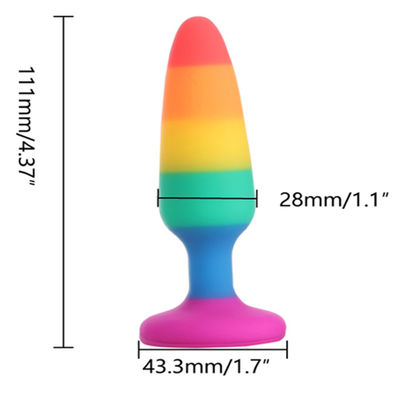 Rainbow Dildo Dương vật Đồ chơi tình dục Butt Plug Kích thích Điểm G ROHS Đã được phê duyệt