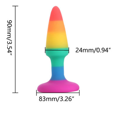 Rainbow Dildo Dương vật Đồ chơi tình dục Butt Plug Kích thích Điểm G ROHS Đã được phê duyệt