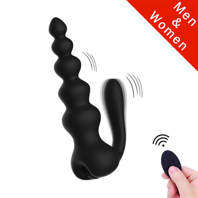 Điều khiển từ xa Đồ chơi tình dục cho hậu môn Hạt hậu môn Cắm rung kép 16cm