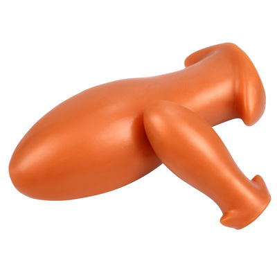 Đồ chơi tình dục qua đường hậu môn bằng vàng đen Dick Hậu môn Ri gợn sóng silicone không thấm nước OEM ODM