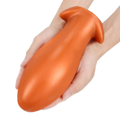 Đồ chơi tình dục qua đường hậu môn bằng vàng đen Dick Hậu môn Ri gợn sóng silicone không thấm nước OEM ODM