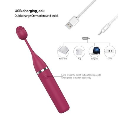 Mát xa núm vú Đồ chơi tình dục cho phụ nữ Máy rung điểm G IPX6 Không thấm nước