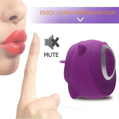 10 tốc độ Núm vú bú Đồ chơi tình dục của phụ nữ bằng miệng Liếm silicone y tế 6,5 cm