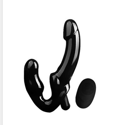10 tốc độ Lesbian Silicone Double Dong Điều khiển từ xa không dây 24,5cm