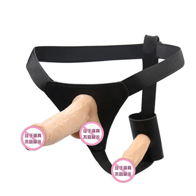 Flesh đôi dương vật giả đồ chơi tình dục LGBT Dây đeo trên dương vật 10cm cho các cặp đôi