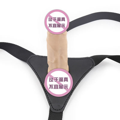 Flesh đôi dương vật giả đồ chơi tình dục LGBT Dây đeo trên dương vật 10cm cho các cặp đôi