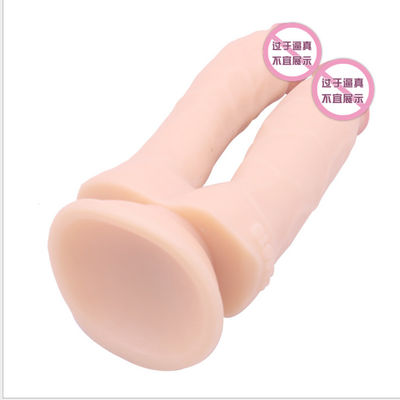 18cm TPE hai lớp hai đầu dây đeo bằng đồng thực tế trên máy rung cho người lớn