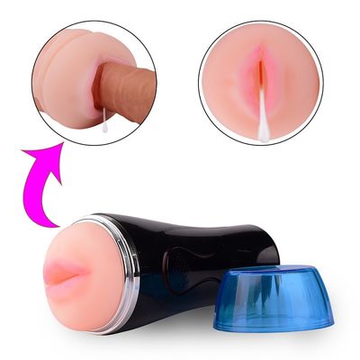 3D Kết cấu Điện Nam Thủ dâm Cốc Đạn Rung Lưỡi Mút Miệng 22cm
